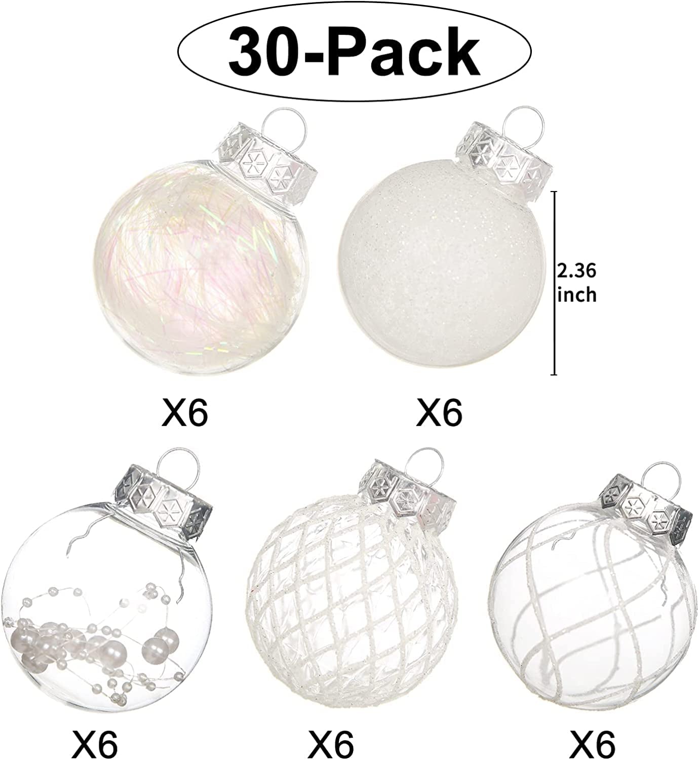 Clear Christmas Ball Ornaments