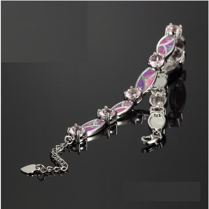 Copper Plated Silver Blue Opal Bracelet Aliexpress Hot Blast Bracelet