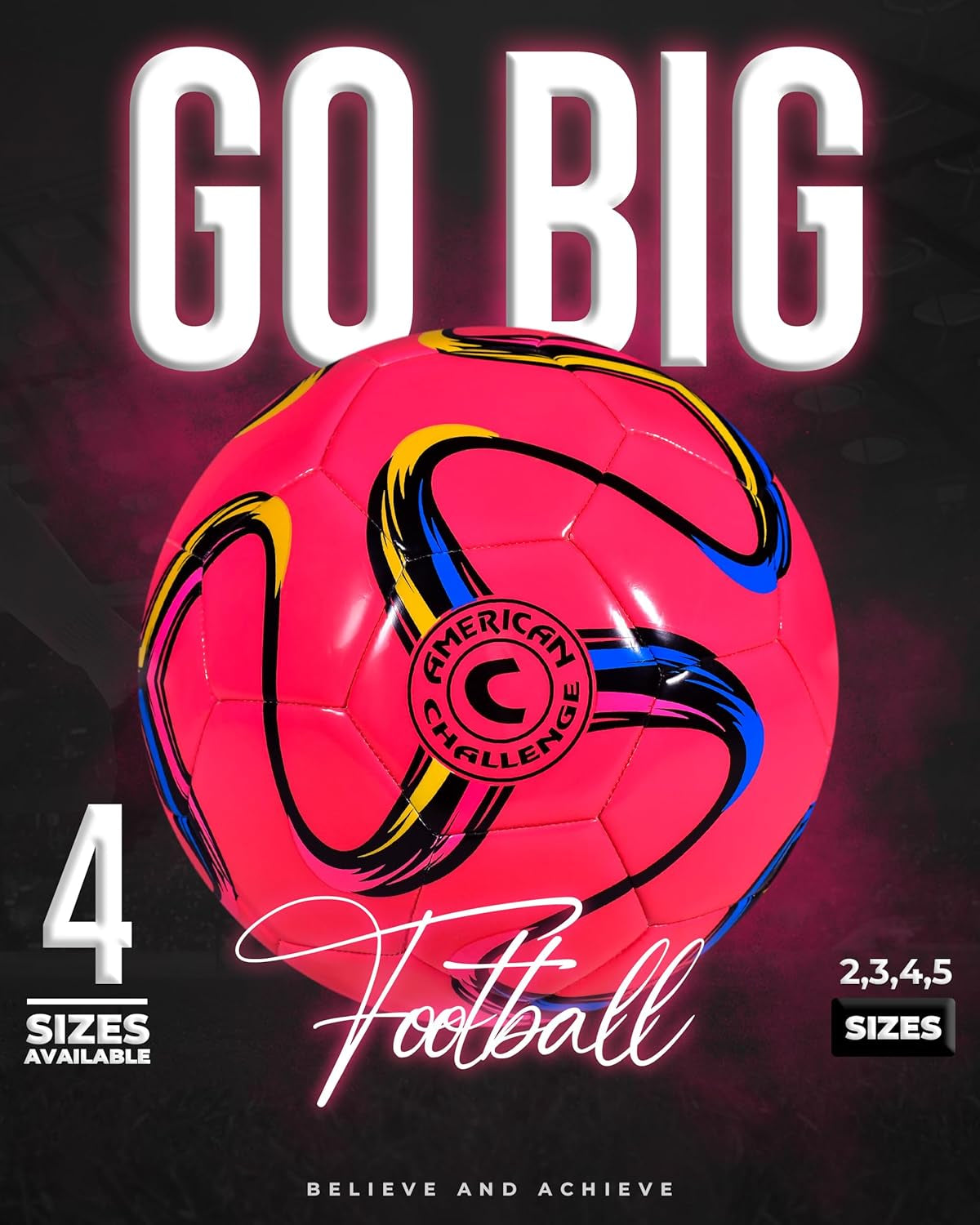 Brasilia Soccer Ball – Sizes 5, 4, 3 & 2 – Youth & Adult Training Soccer Ball for Practice, Games & Grass Fields